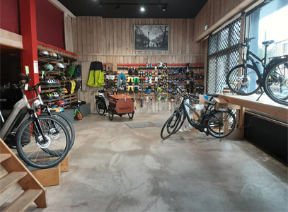 Intérieur magasin de vélos Services Rennes